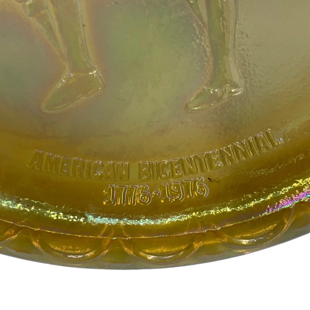 Indiana Glass Co. 1776-1976 Commemorative‎ Plate SPIRIT OF '76 Fife & Drum